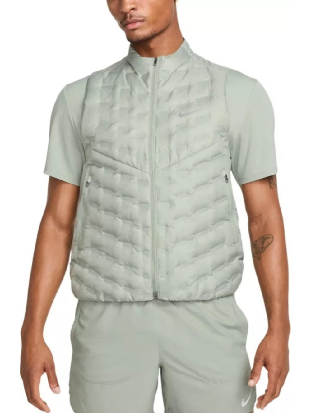 Nike Running Vest Mens Small Jade Down Therma Fit ADV Water Repel FB7542-370